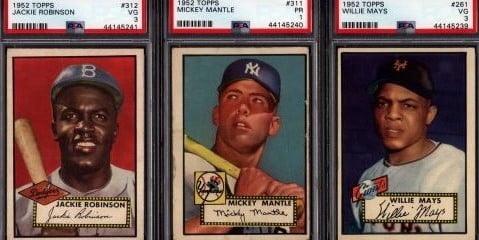 1952 Topps Baseball Set Break Including Mickey Mantle Rookie Available