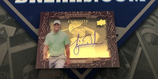 Tiger Woods Exquisite Dimensions Autograph Pulled By Vintage Breaks