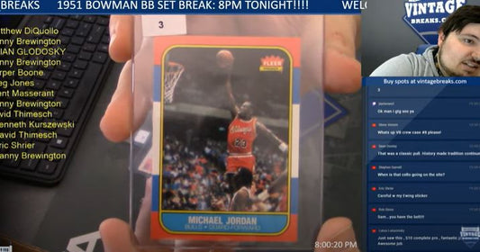 1986-87 Fleer Basketball Michael Jordan Rookie Pulled by Vintage Breaks