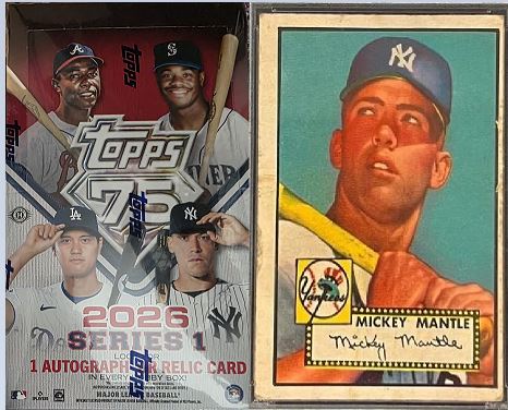 1952 Topps Mickey Mantle Rookie Card Chase in 2026 Topps Packs Vintage Breaks 1952 Topps Mickey Mantle Rookie Card Chase in 2026 Topps Packs Vintage Breaks
