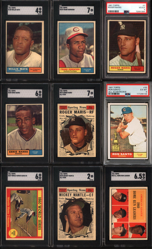 1961 Topps Baseball Set Break 587 Spot Random Card (Mickey Mantle PSA 4, Mickey Mantle MVP PSA 5, Juan Marichal Signed Rookie PSA Authentic Auto 10, Juan Marichal Rookie SGC 5, etc!)