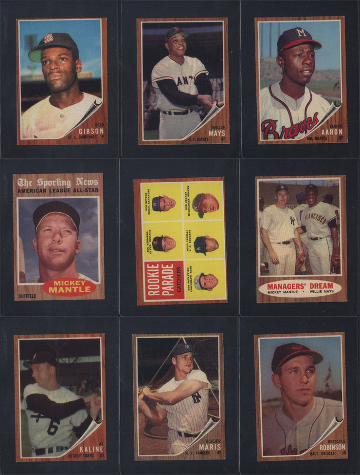 1962 Topps Baseball Set Break 598 Spot Random Card (Mickey Mantle PSA 5, Lou Brock Rookie PSA 5, Stan Musial PSA 6.5, Gaylord Perry Signed Rookie w/ Multiple Inscriptions PSA Authentic, etc!)