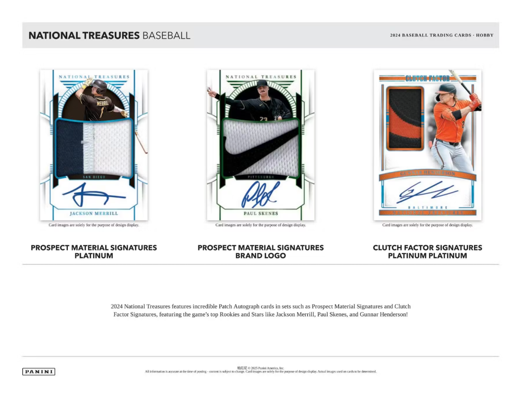 2024 Panini National Treasures Baseball Hobby Box Personal