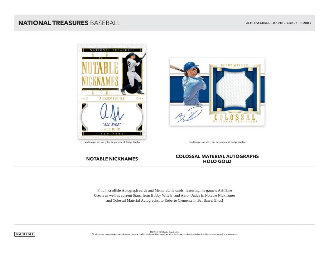 2024 Panini National Treasures Baseball Hobby Box Personal
