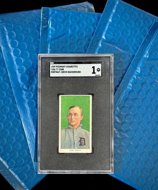 75 Card Vintage Hit Random Re-Pack Top Hit T206 Piedmont Back Ty Cobb Portrait, Green Background SGC 1
