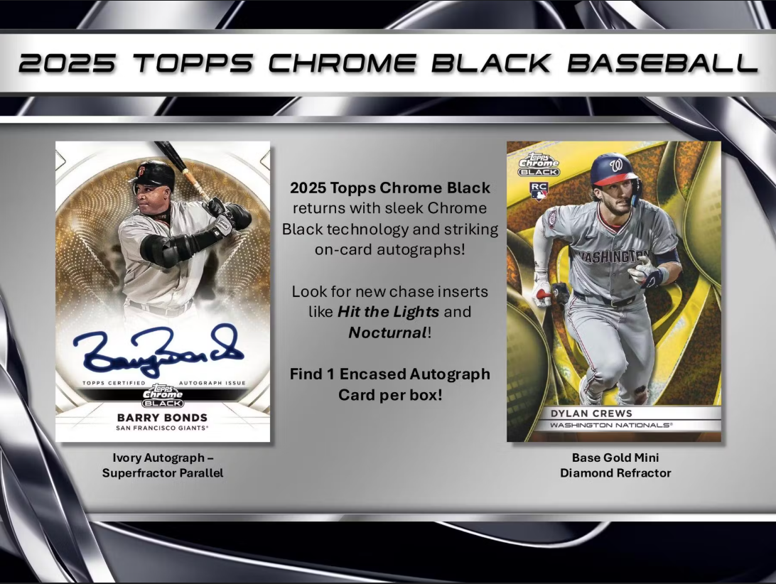 2025 Topps Chrome Black Baseball Hobby Box Personal