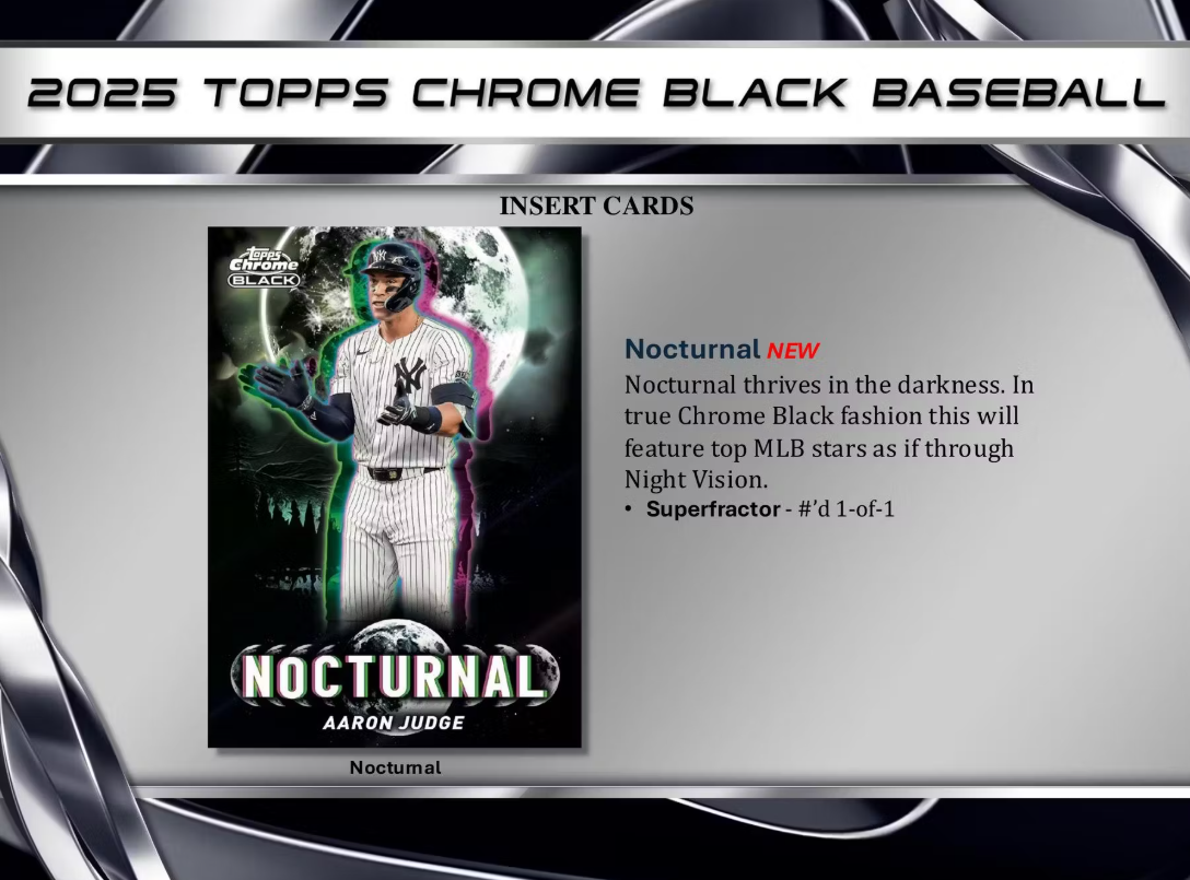 2025 Topps Chrome Black Baseball Hobby Box Personal