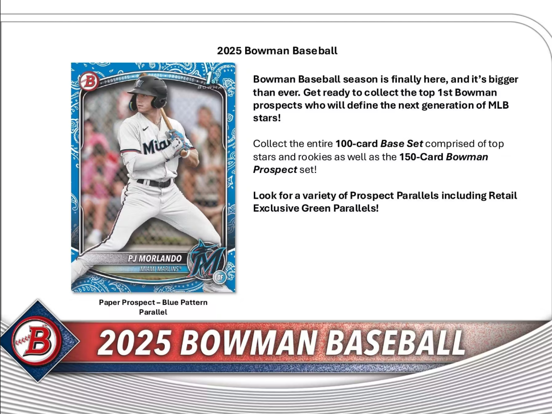 2025 Bowman Baseball Hobby Box Personal