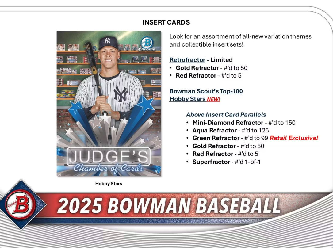 2025 Bowman Baseball Hobby Box Personal