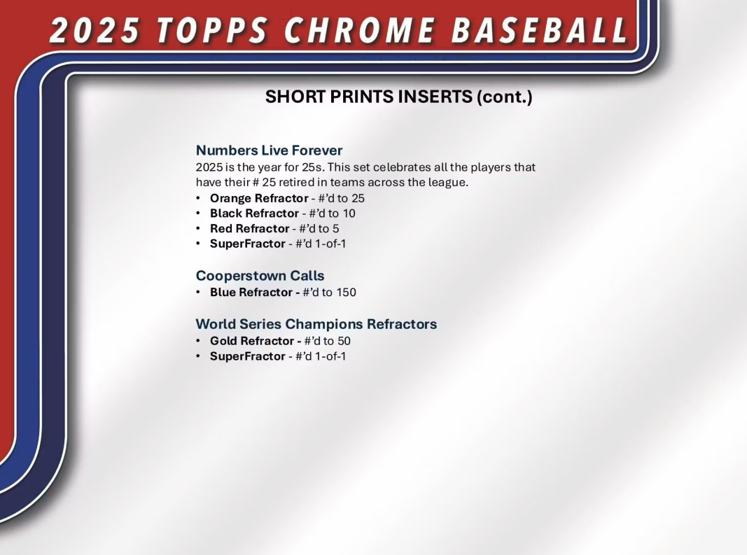 2025 Topps Chrome Baseball 7-Pack Blaster 40-Box Case X 1 25 Topps Chrome Baseball Jumbo Box 30 Spot Random Team Break
