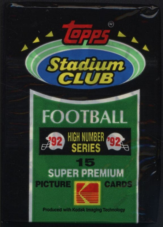 1992 Stadium Club High Number Football Personal Wax Pack