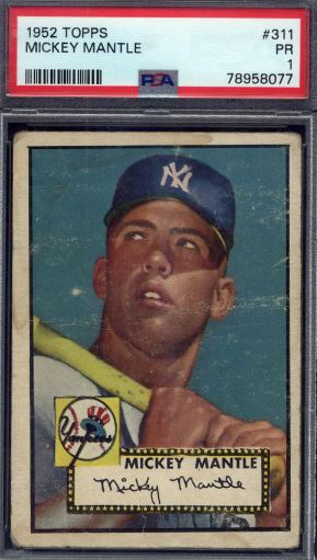 1952 Topps Baseball Partial Set Break Including Mickey Mantle Rookie Available