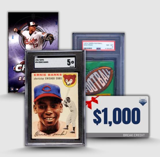 Win an 1954 Topps Ernie Banks Rookie Card and More in the Baseball is Here Event