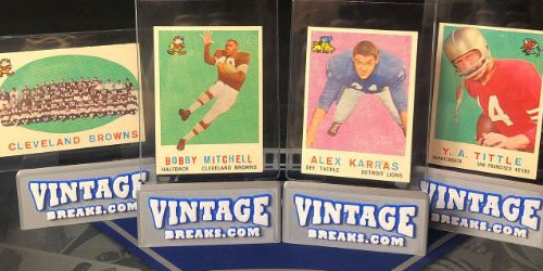 Stars and Hall of Famers Pulled from Pack of 1959 Topps Football Cards