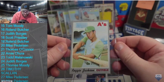 Eight Hall of Famers Pulled from 1970 Topps Pack Including Reggie Jackson