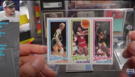1980 Topps Larry Bird & Magic Johnson Rookie Pulled by Vintage Breaks