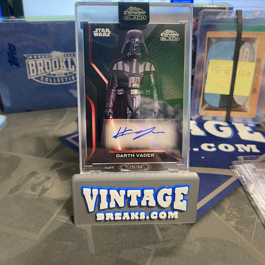Darth Vader Autograph Pulled from Topps Star Wars Chrome Back
