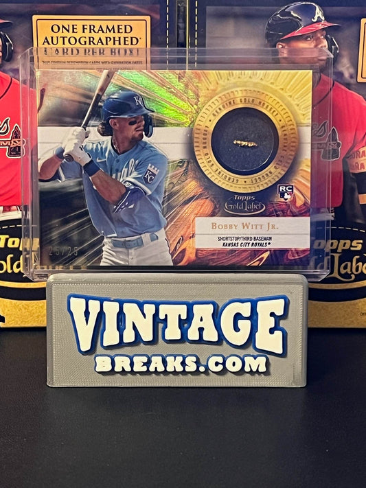 Bobby Witt Jr Rookie Gold Nugget Card from Topps Gold Label Pulled
