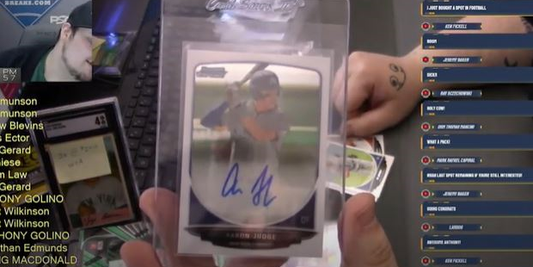 Aaron Judge Autographed Rookie Card Pulled by Vintage Breaks [VIDEO]