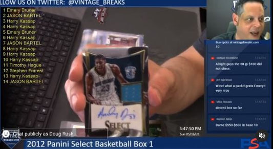 Anthony Davis Rookie Patch Auto From 2012 Select Pulled in Break [VIDEO]