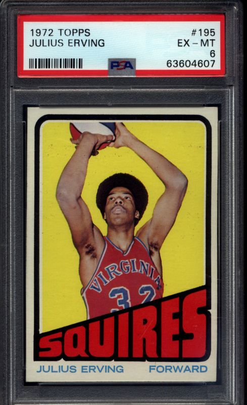 1972 Topps Basketball Set Break with Dr. J Julius Erving Rookie Card