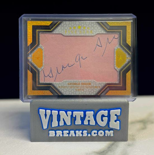 George Sisler 1/1 Cut Auto Pulled from Topps Five Star by Vintage Breaks