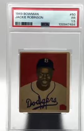 1949 Bowman Jackie Robison Pulled from Vintage Breaks Rip Pack