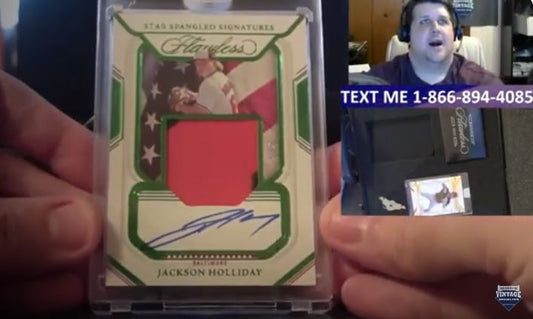 Jackson Holliday Flawless Patch Auto /5 Pulled by Vintage Breaks