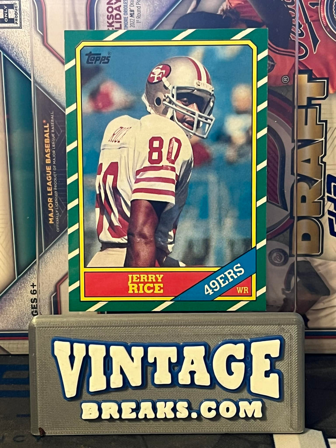1986 Topps Football Jerry Rice Rookie Card Pulled by Vintage Breaks