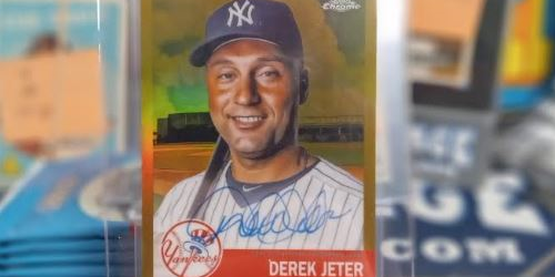 Derek Jeter Gold Auto /50 Pulled from 2022 Topps Platinum Anniversary
