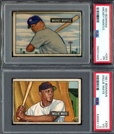 Mickey Mantle Rookie Card Highlights 1951 Bowman Baseball Set Break
