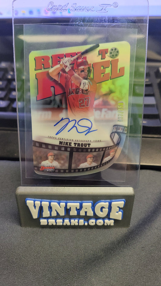 Mike Trout Auto /150 From Bowman's Best Pulled by Vintage Breaks