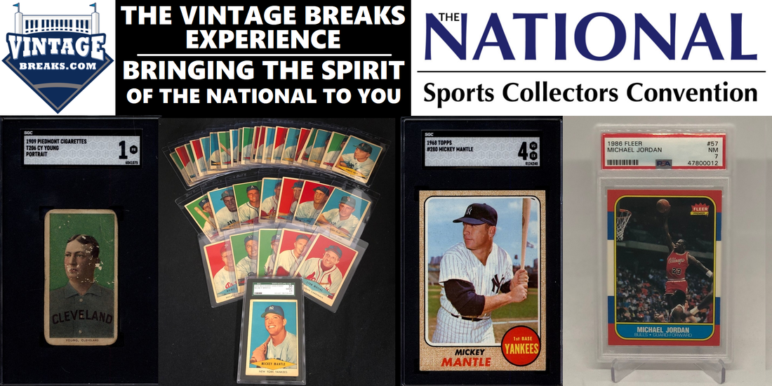 Win over 25k in prizes like a PSA 7 1986 Fleer Michael Jordan Rookie, SGC-Graded T206 Cy Young, Over $5,000 in Break Credit and MORE in Our The National 2021 Event!