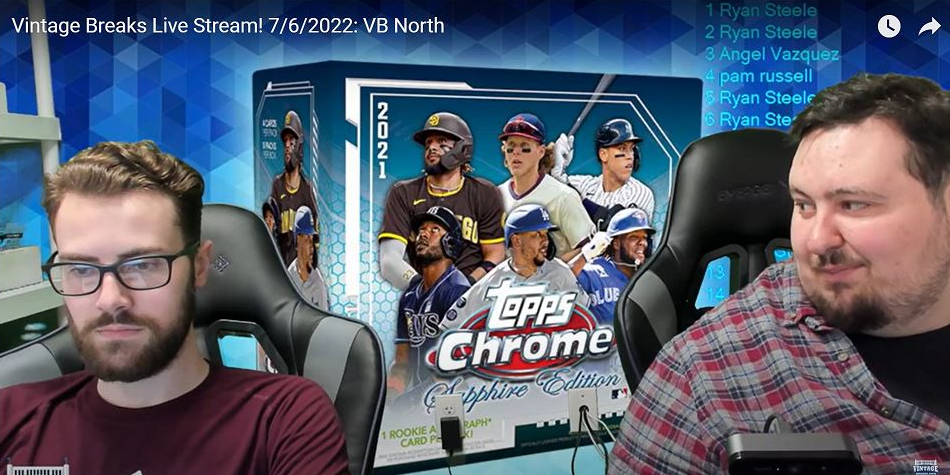 The New Breaking Schedule For Your Card Breaks at Vintage Breaks
