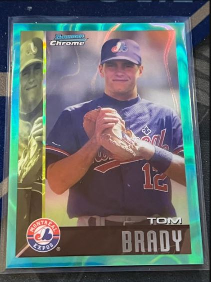 Tom Brady 2023 Bowman Draft Aqua /199 Pulled by Vintage Breaks