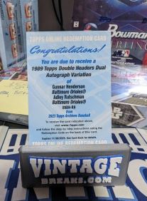 Gunnar Henderson & Adley Rutschman Dual Auto Pulled by Vintage Breaks