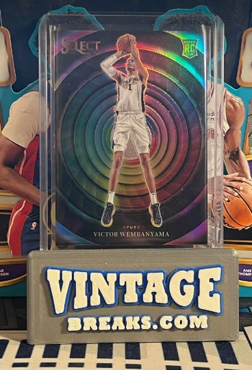 Victor Wembanyama Color Wheel Select Rookie Card Pulled by Vintage Breaks
