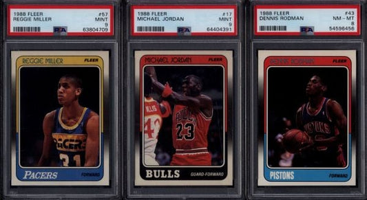 1988 Fleer Basketball Set Break with Reggie Miller Rookie PSA 9 Live