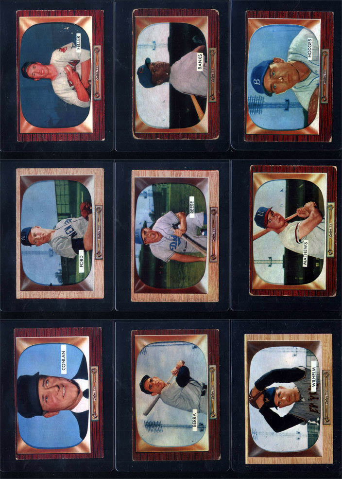 1955 Bowman Baseball Set Break 320 Spot Random Card (Mickey Mantle SGC 1, Hank Aaron 2nd Year PSA 3.5, Willie Mays SGC 3.5, Elston Howard Rookie SGC 5.5, etc!)