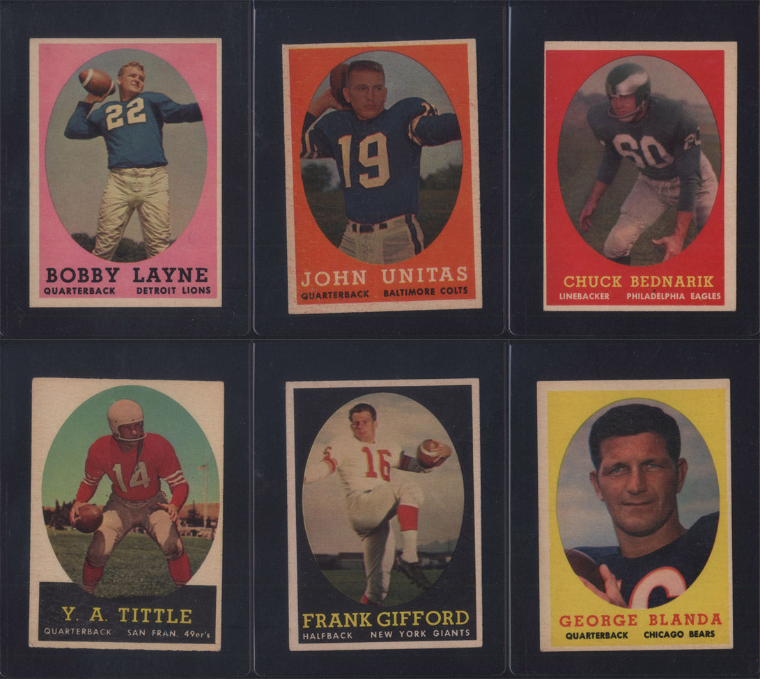 1958 Topps Football Set Break 132 Spot Random Card (Jim Brown Rookie SGC 2.5, Sonny Jurgensen Rookie SGC 4.5, Bart Starr 2nd Year SGC 6.5, etc!)
