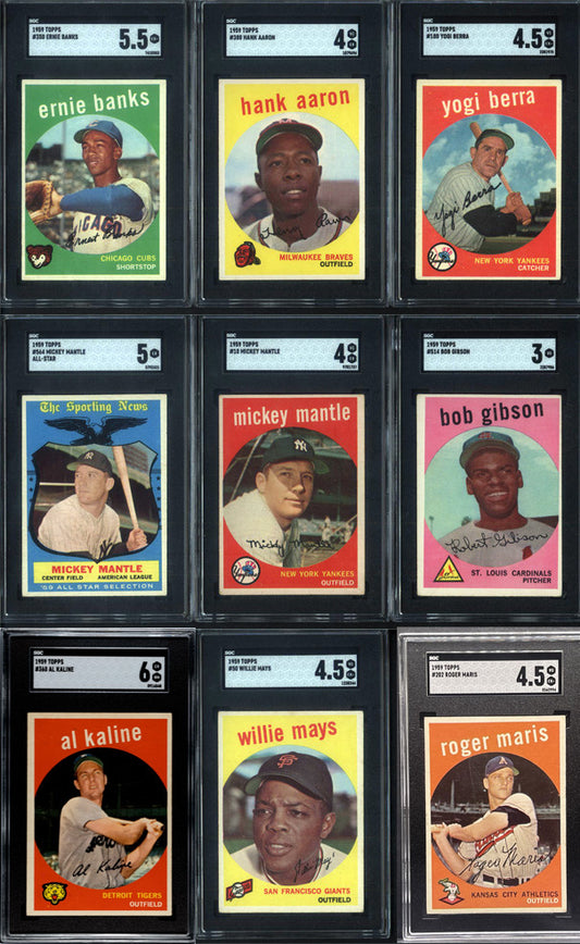 1959 Topps Baseball Set Break 572 Spot Random Card (Mickey Mantle SGC 4, Bob Gibson Rookie SGC 3, Mickey Mantle All Star SGC 5, etc!)