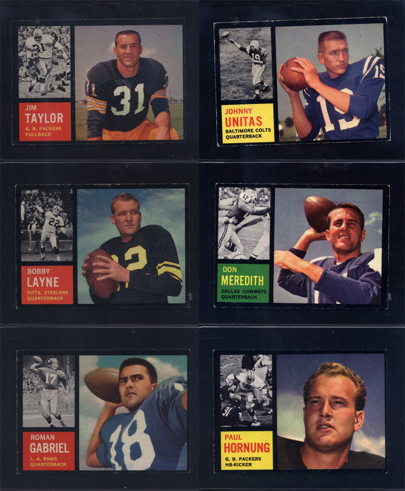 1962 Topps Football Set Break 176 Spot Random Card (Mike Ditka Rookie PSA 4, Fran Tarkenton Rookie PSA 4, Ernie Davis Rookie PSA 4, Jim Brown PSA 4.5, etc!)