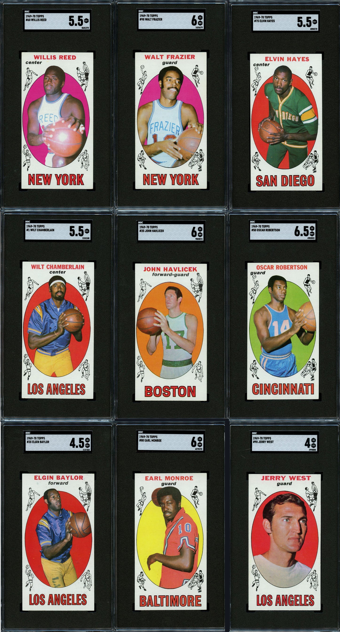 1969 Topps Basketball Set Break 99 Spot Random Card (Kareem Abdul-Jabbar Rookie SGC 5, John Havlicek Rookie SGC 6, Wilt Chamberlain SGC 5.5, etc!)