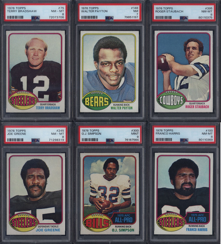 1976 Topps Football Set Break 528 Spot Random Card (Walter Payton Rookie PSA 7, OJ Simpson PSA 9, Terry Bradshaw PSA 8, etc!)