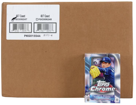 2025 Topps Chrome Baseball 7-Pack Blaster 40-Box Case X 1 25 Topps Chrome Baseball Jumbo Box 30 Spot Random Team Break