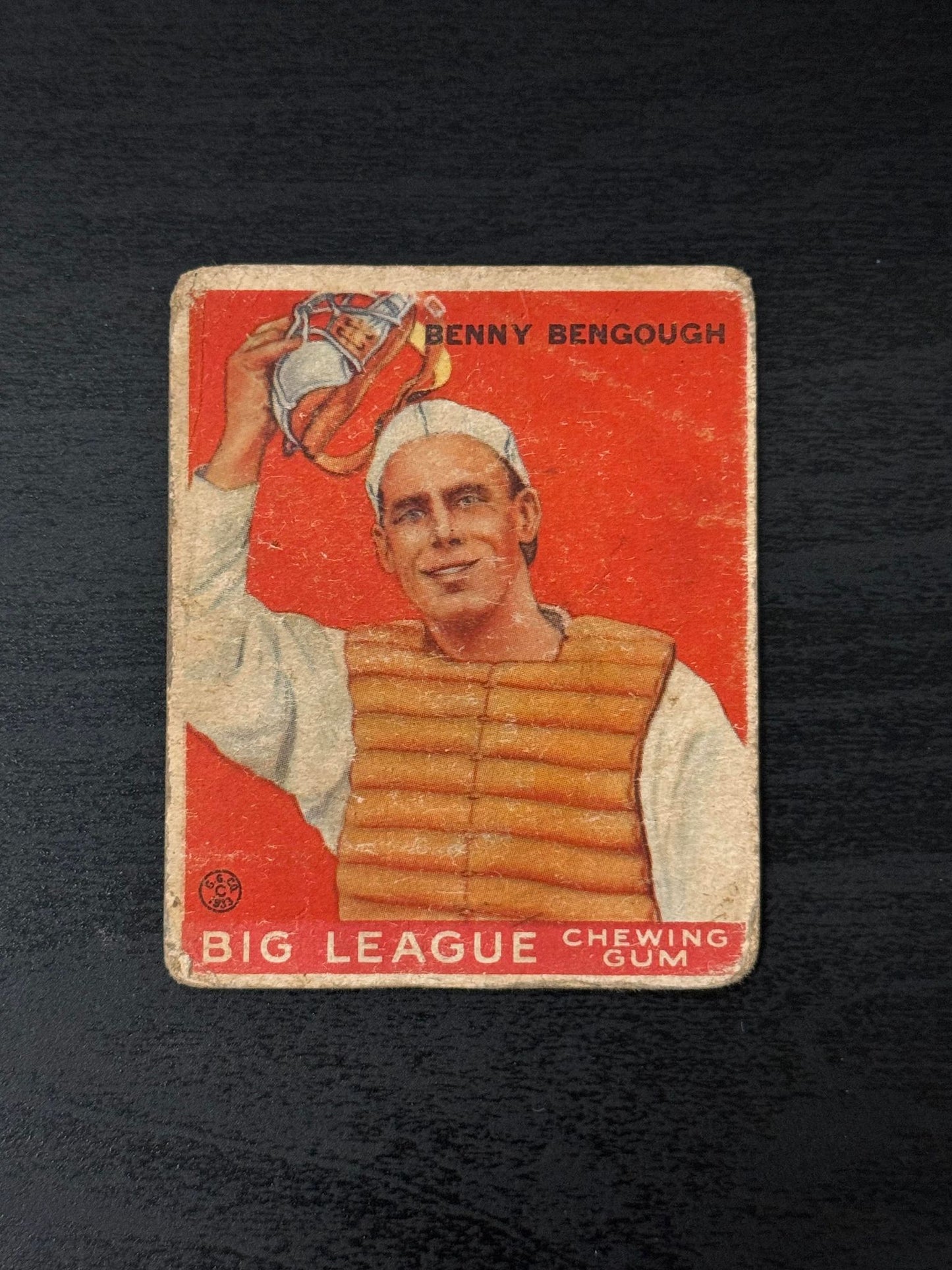 1933 Goudey Benny Bergough Raw Card Lunch Crew