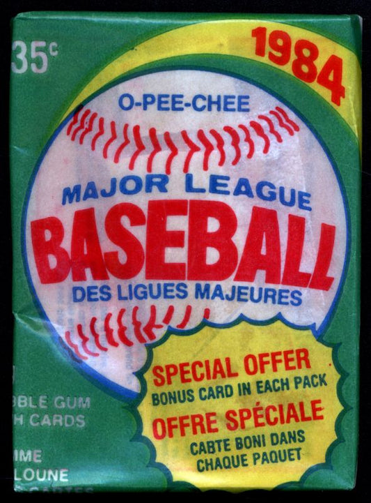 1984 OPC Baseball Wax Pack PERSONAL