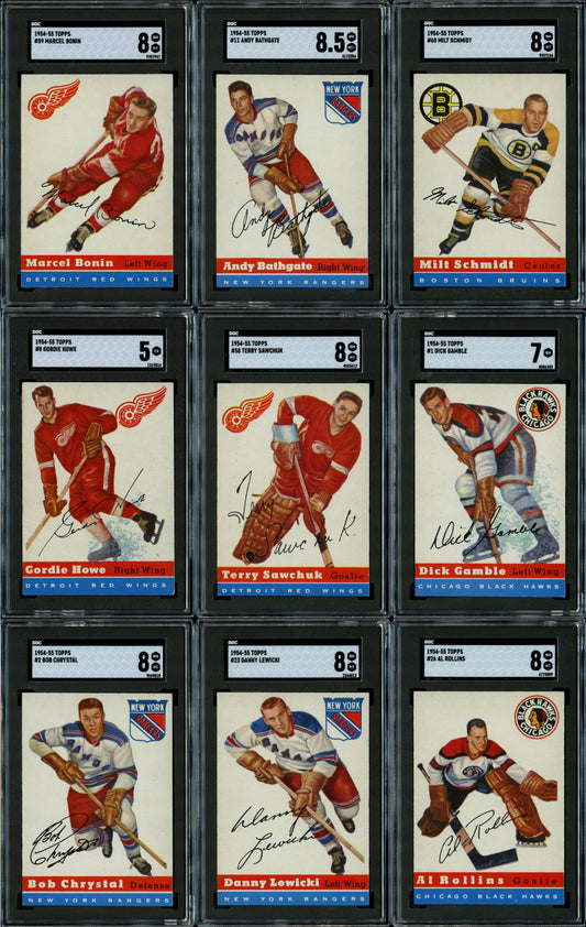 1954 Topps Hockey Super High Grade Set Break 60 Spot Random Card (Terry Sawchuk SGC 8, Gordie Howe SGC 5, Andy Bathgate SGC 8.5, Alex Delvecchio ISA 4, etc.!)