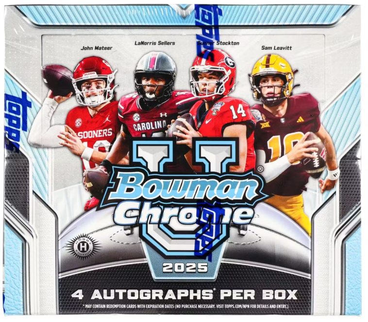 2025 Bowman University Chrome Football Hobby Jumbo Box Personal Break