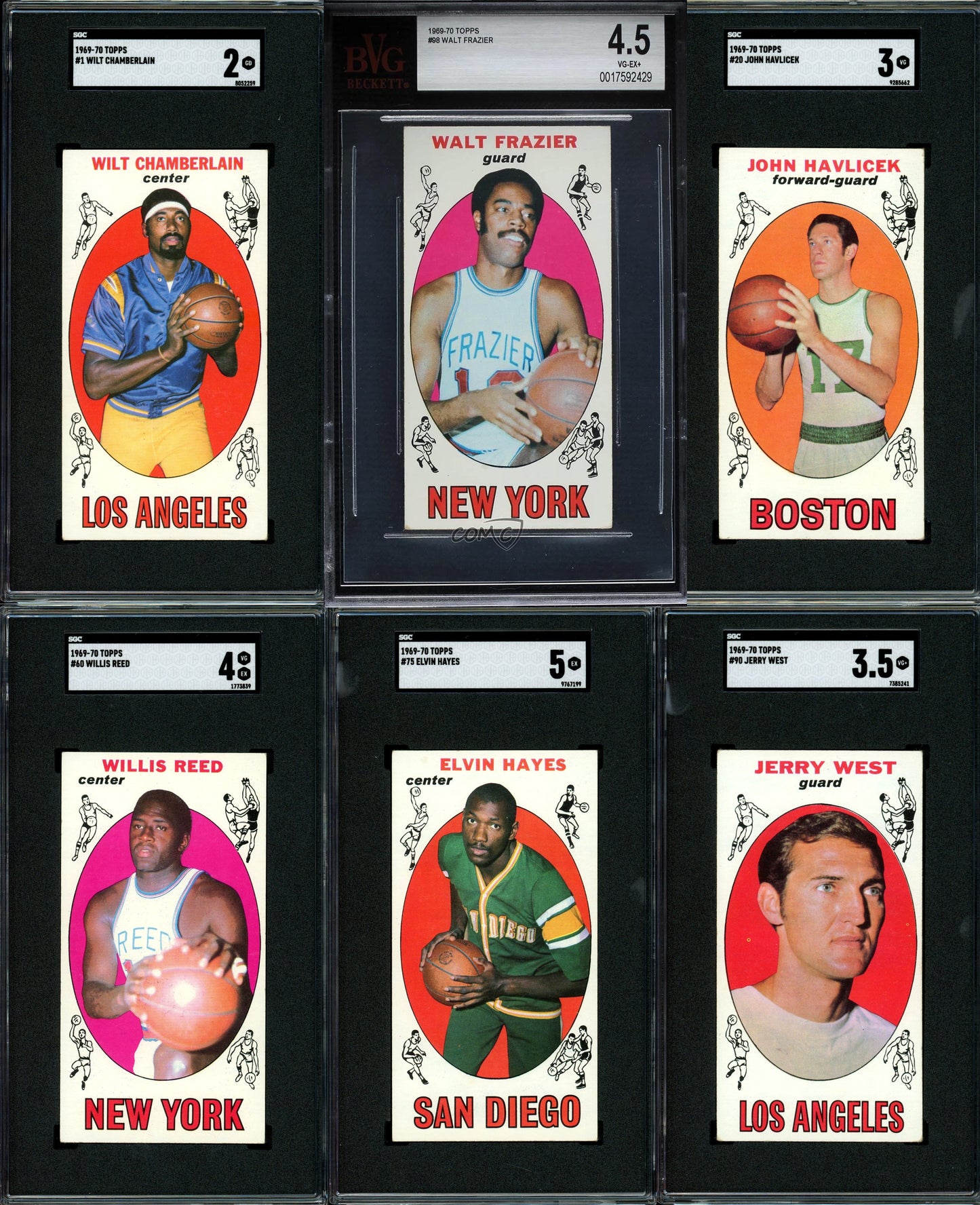 1969 Topps Basketball Set Break 99 Spot Random Card (Lew Alcindor / Kareem Abdul-Jabbar Rookie SGC 3.5, John Havlicek Rookie SGC 3, Wilt Chamberlain SGC 2, Oscar Robertson SGC 4, etc!)